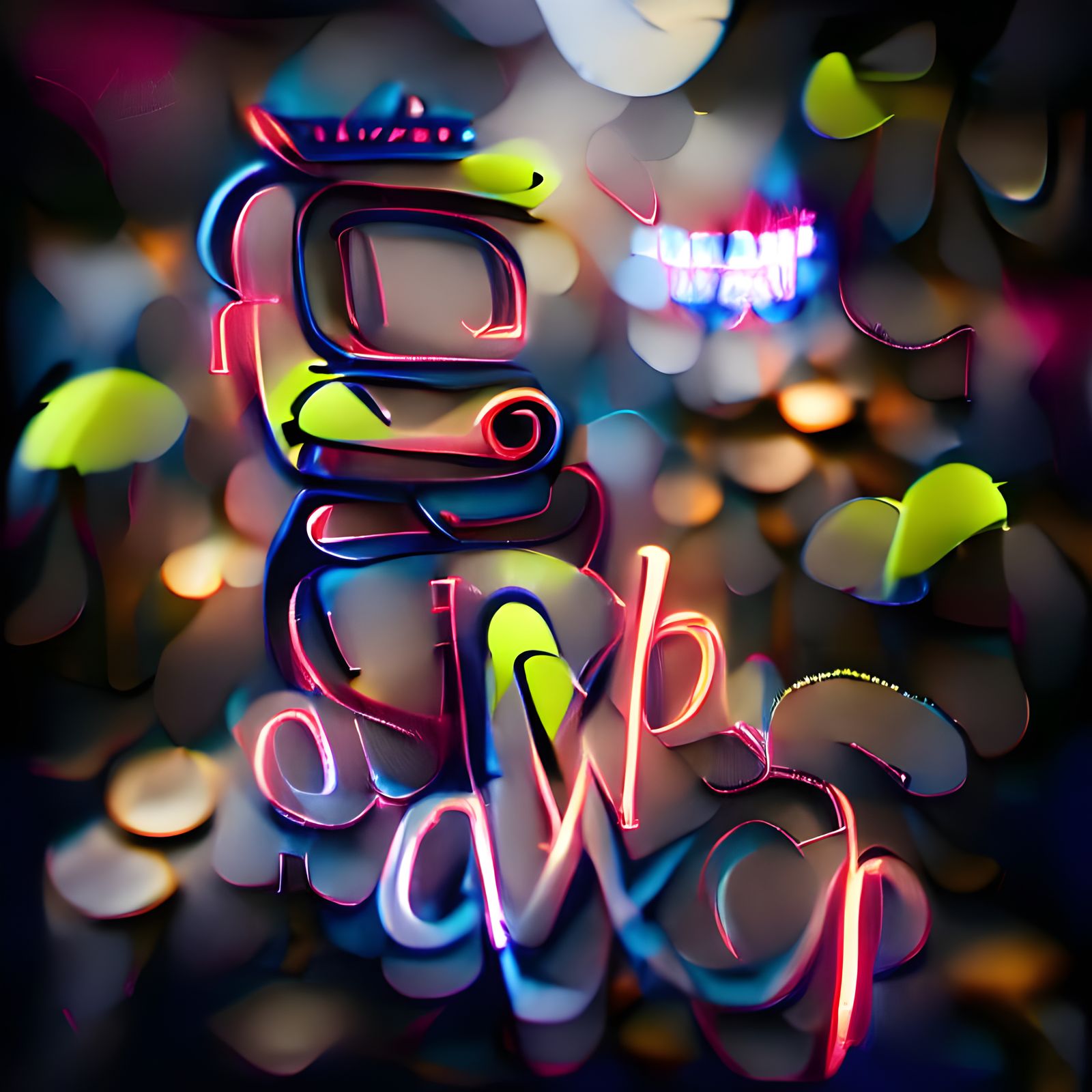 Neon typography IV