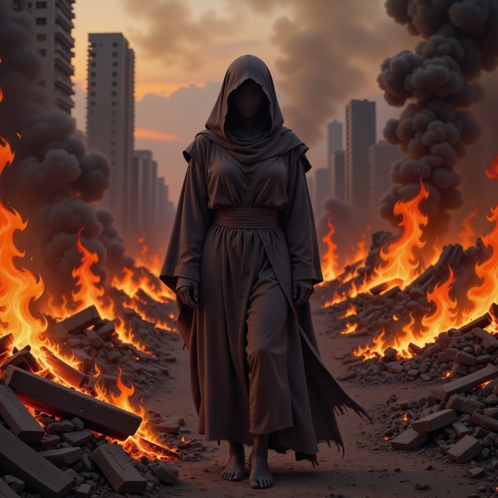 <lora:PeulotoJaenan Fx:1.0>, semi-realism, fire, apocalyptic