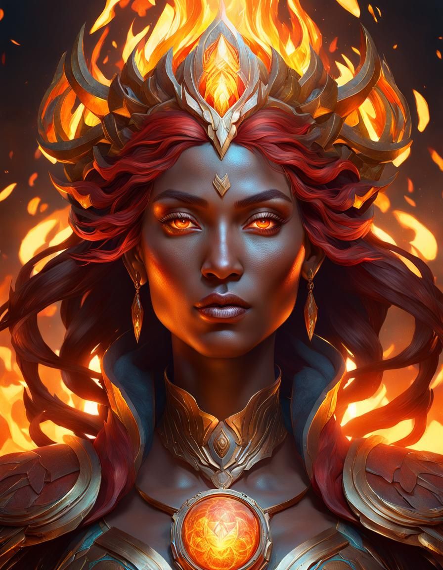 The goddess of fire   by @the_creator