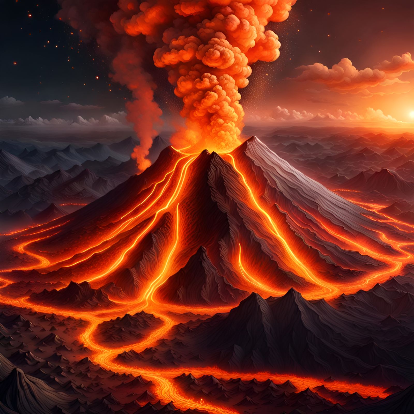 The most powerful orange 🌋 - AI Generated Artwork - NightCafe Creator