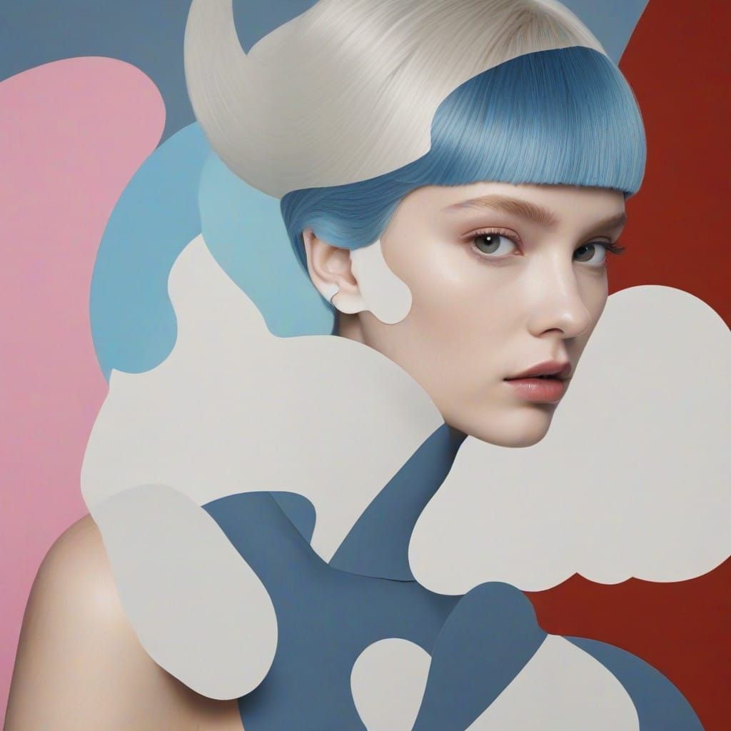 Abstract Fashion Portraits in Bold Colors and Textures