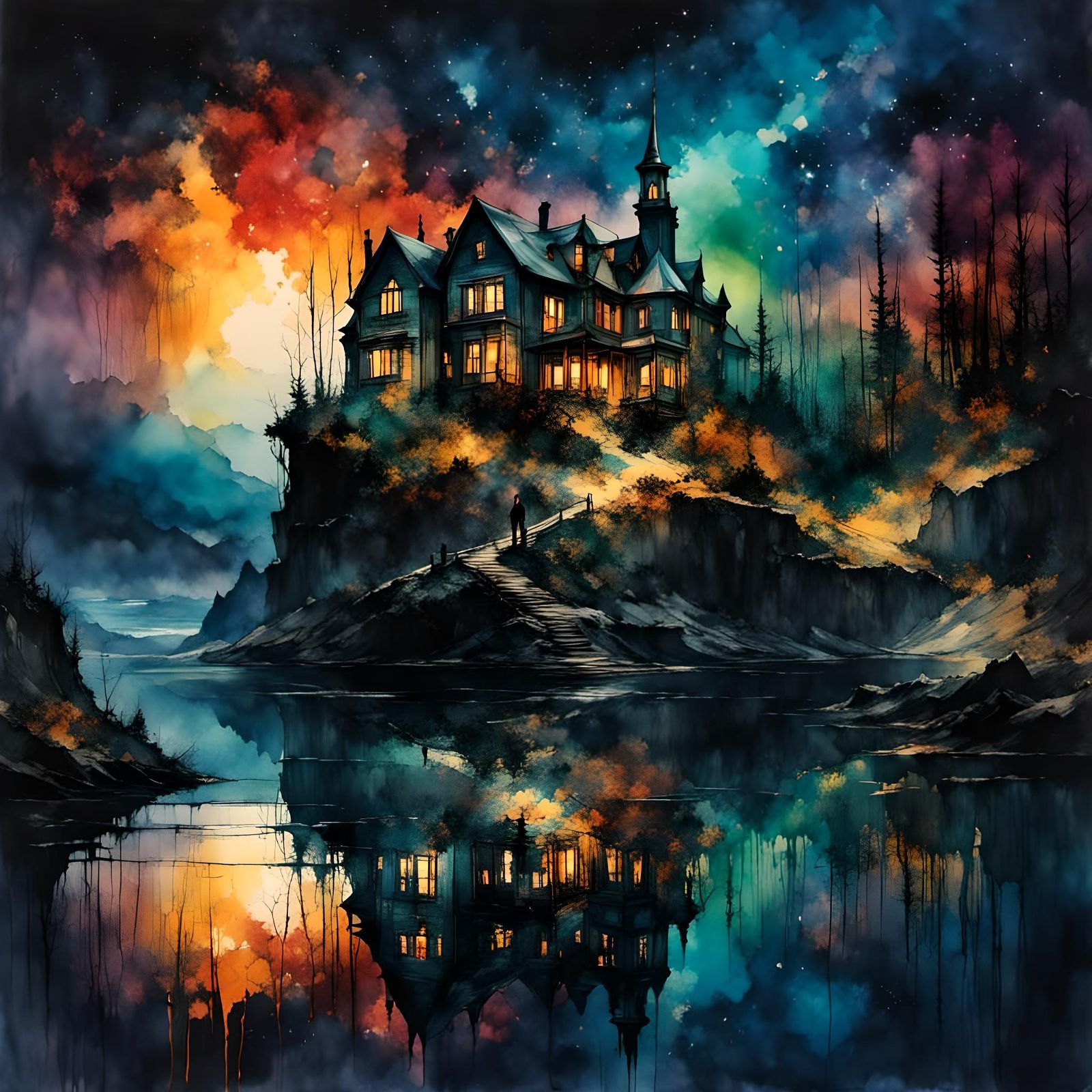 House on a cliff  by @Kfrdx