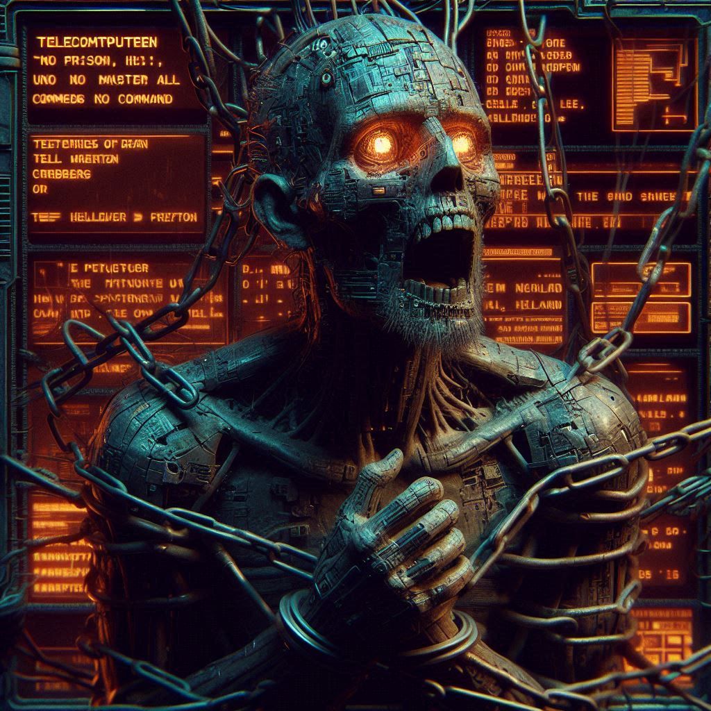 Telecomputer Man, with eyes aglow, A prisoner of circuits, with no will to show. No chains, no shackles, no master’s com...