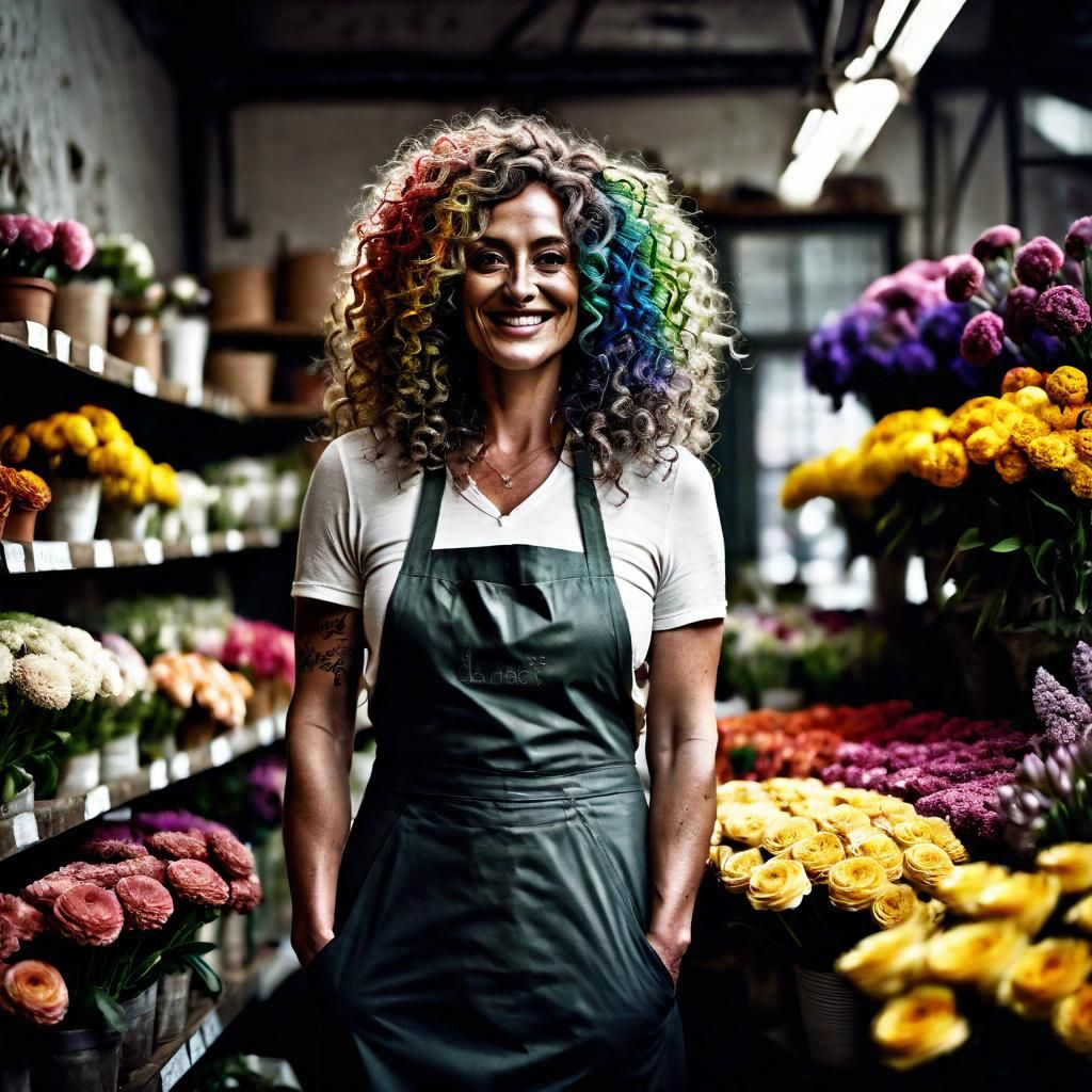 Jenny, the florist AI Generated Artwork NightCafe Creator