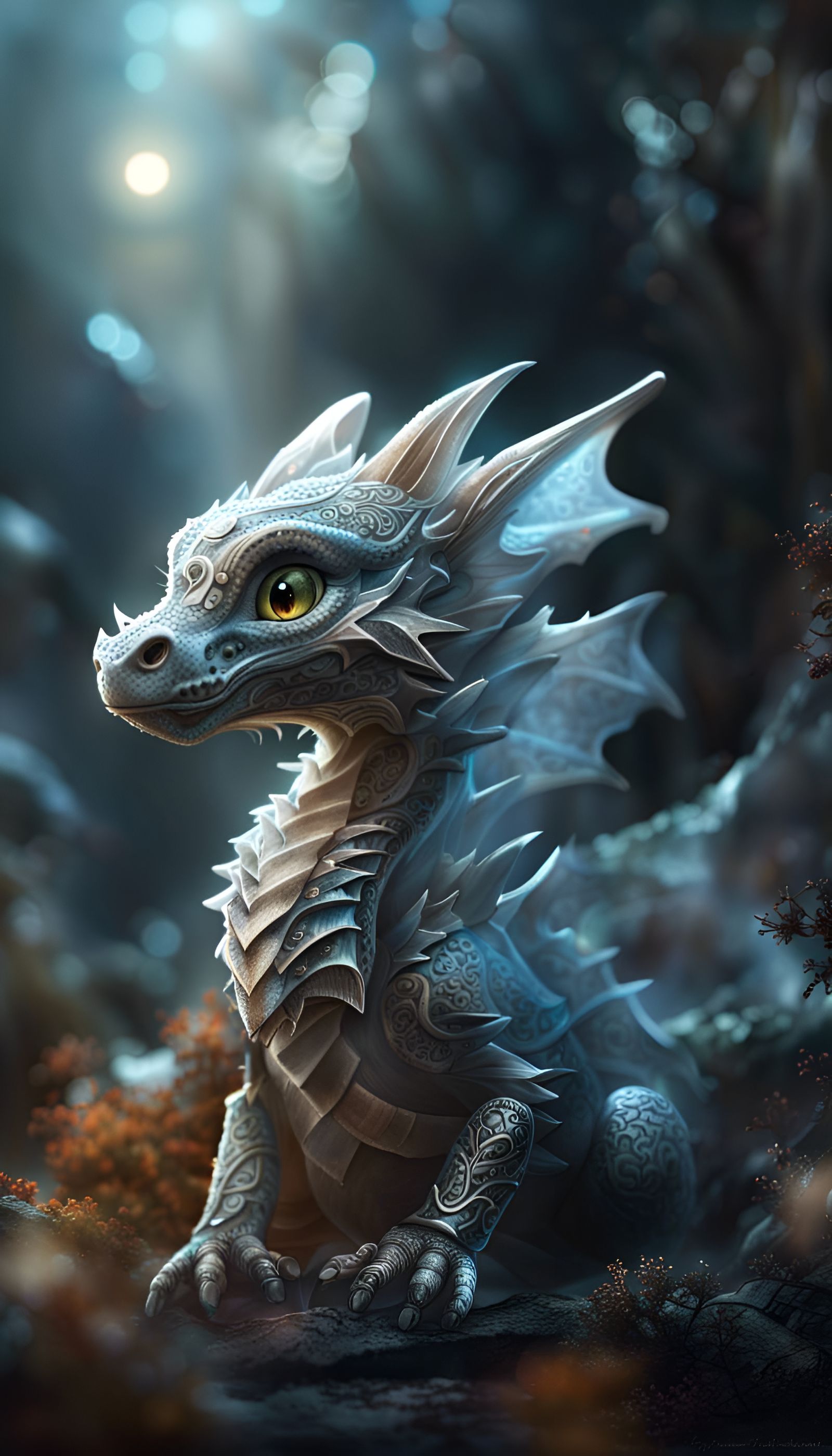 Super Cute Baby Dragon Ghost 🐲 👻 - AI Generated Artwork - NightCafe Creator