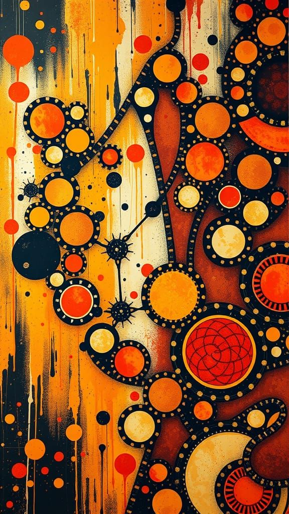 art deco unified global ledger digital platform infrastructure zentangle burnt sienna graffiti art, splash art, street art, spray paint, oil...