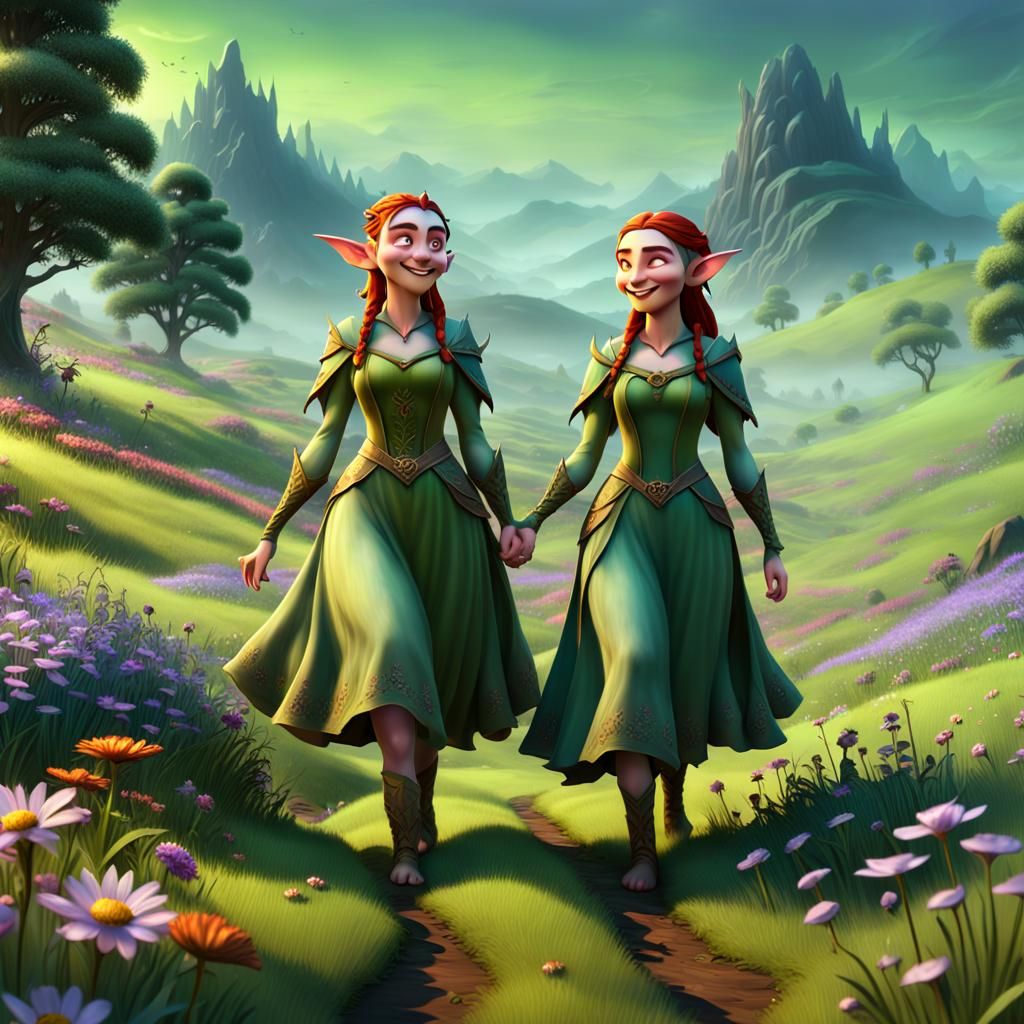 Happy Elven Girls