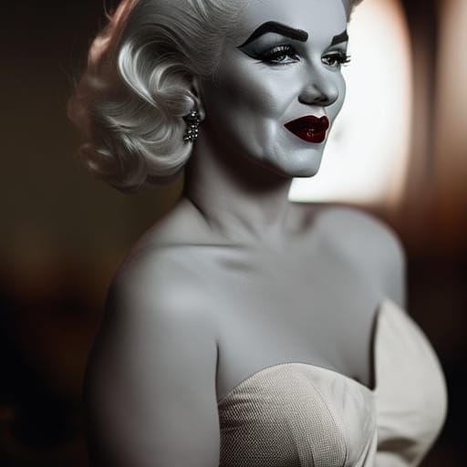 Marilyn Monroe Frankenstein - AI Generated Artwork - NightCafe Creator