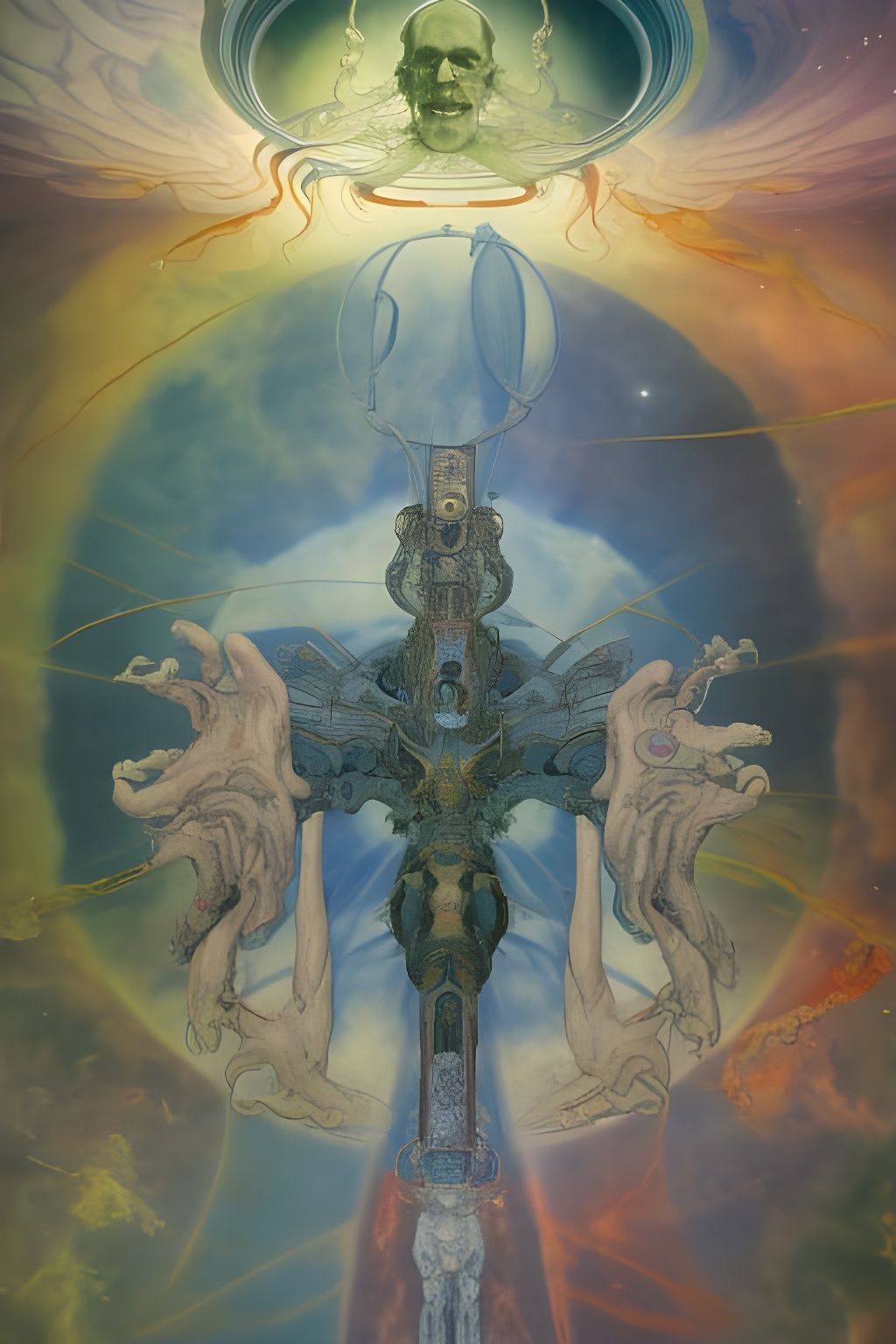 Surreal Space Station: Hyperrealistic Intergalactic Art