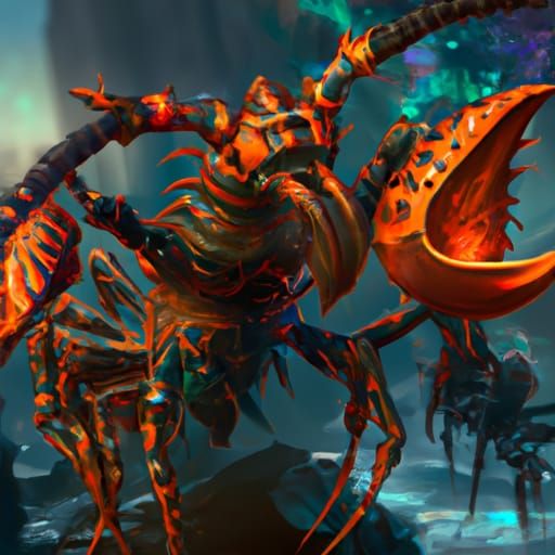 (Alien crustacean) a masterpiece, 8k resolution, dark fantas...