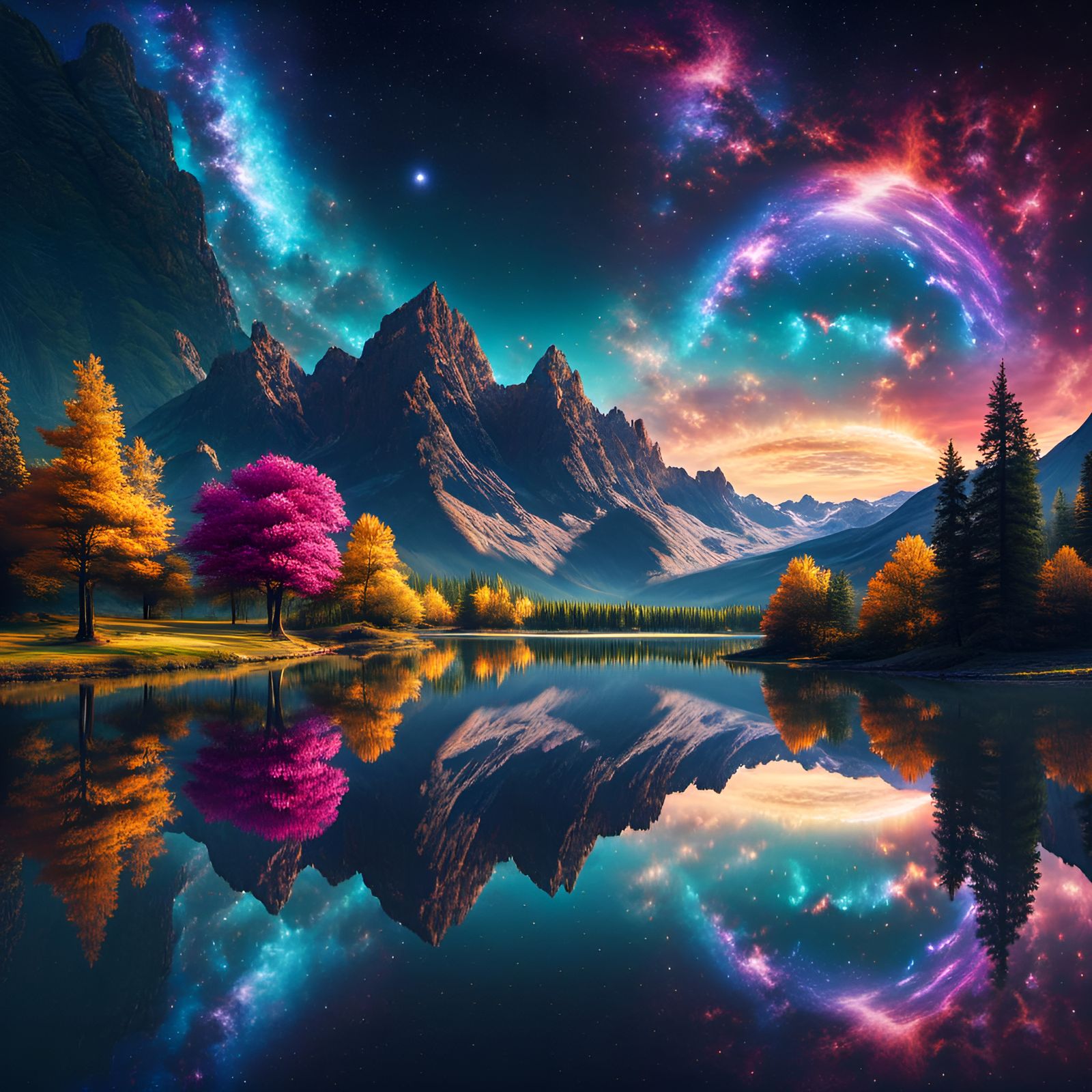 Lake Reflection  by @undefined