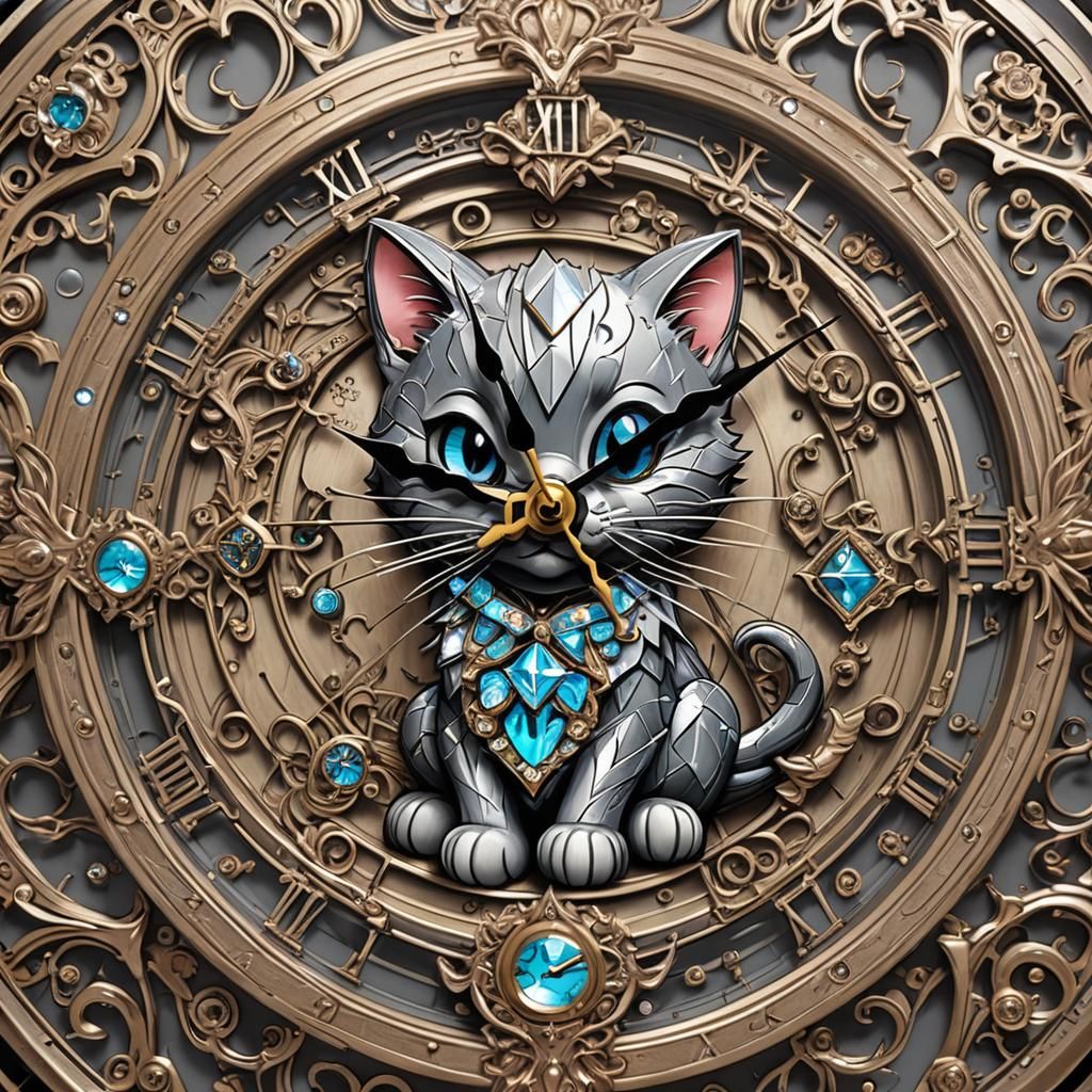 Disney Super Kitty Diamond Wall Clock