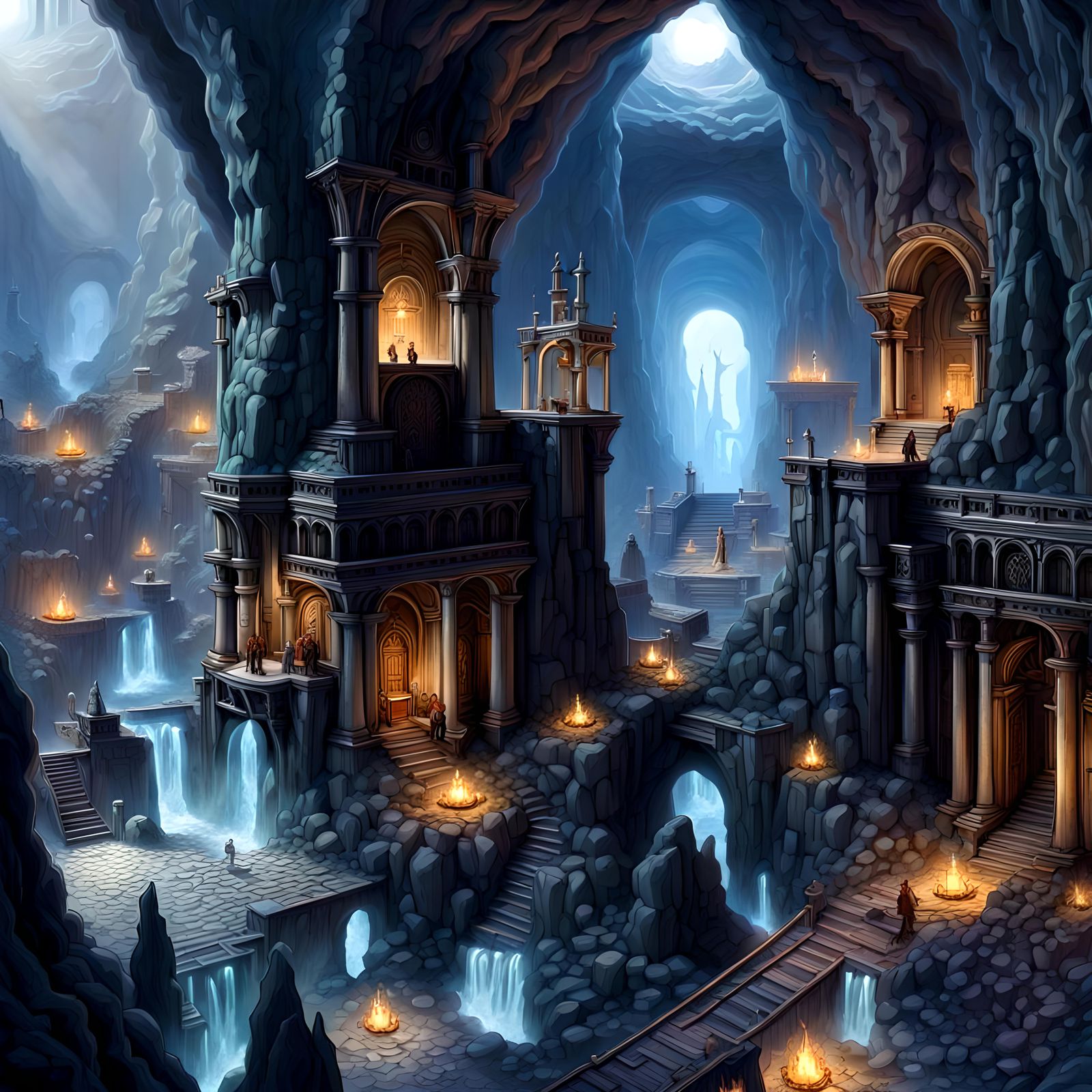 Ultradetailed maximalist Mines of Moria, in the tradition of...