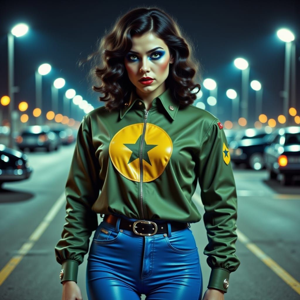 "Face it dude, your car is underpowered and you are SLOW"

<lora:Retro Futuristic:1.0> <lora:Reminder:1.0> <lora:Flux Romantic Paint:1.0>  Cute round face woman 33 dangerous eyes heavy eye makeup in ...