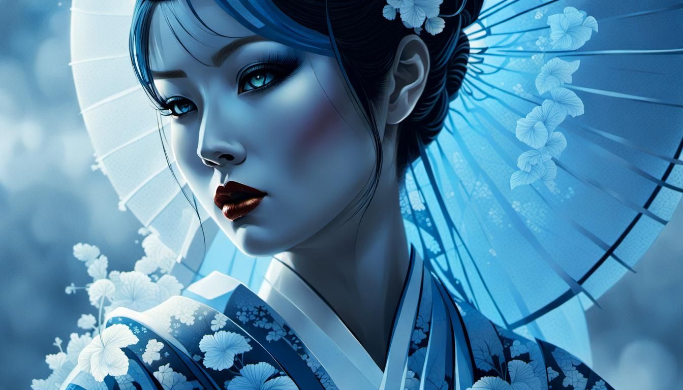 PORTRAIT:  ICE BLUE EYES  by @Asian Badass 