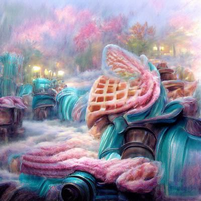 Pink Cyan Waffle Waves