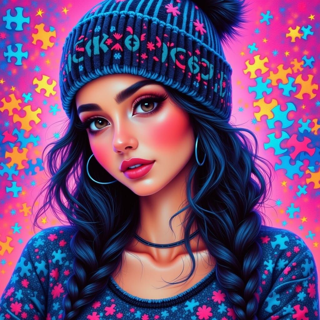 Enchanting Pastel Goth Portrait