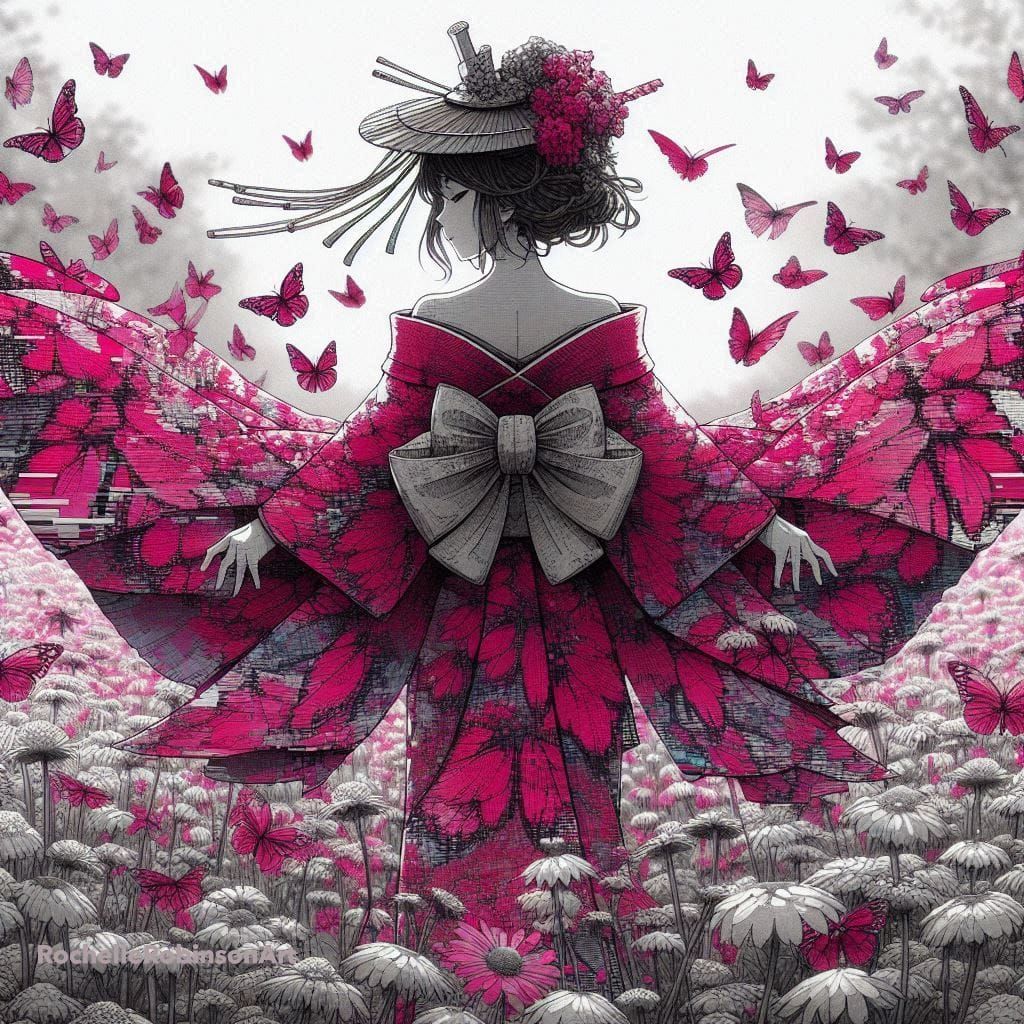Geisha and Buterflies