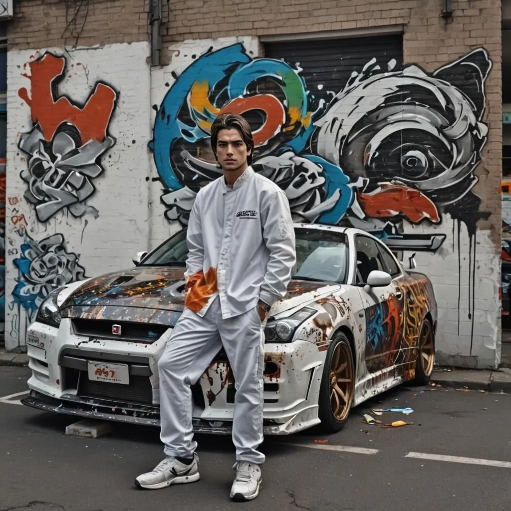 With Nissan GTR 💖