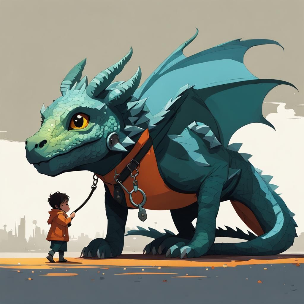 Baby's first dragon  by @CatFriend