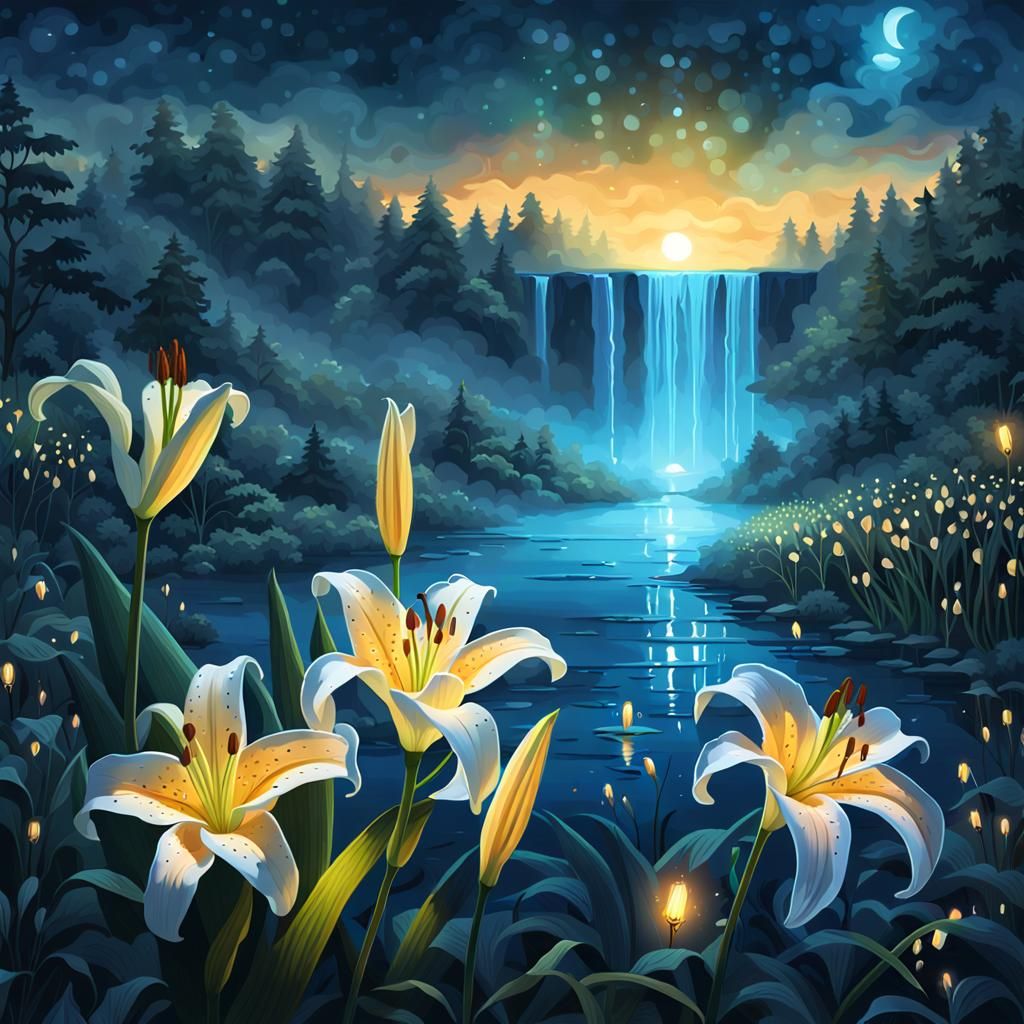 Luminescent Lily Falls  by @tttggg