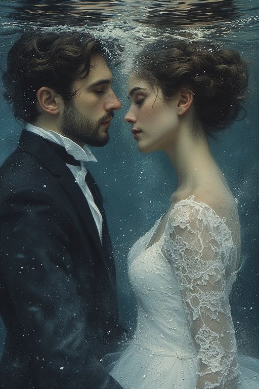 Underwater wedding portraits