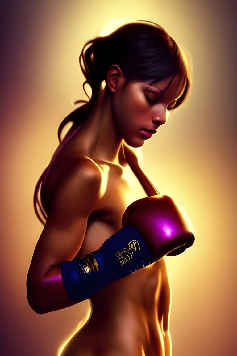 Fist Pumping Boxer Girl
