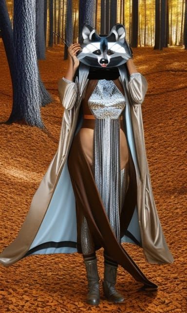 "Beautiful Woman In Raccoon Costume" Insanely Hyperdetailed ...