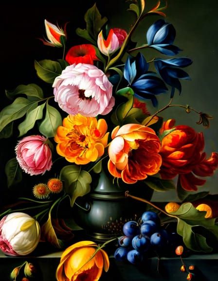 Flowers, Still life, elegant, by Jan Davidsz. de Heem, Warm ...