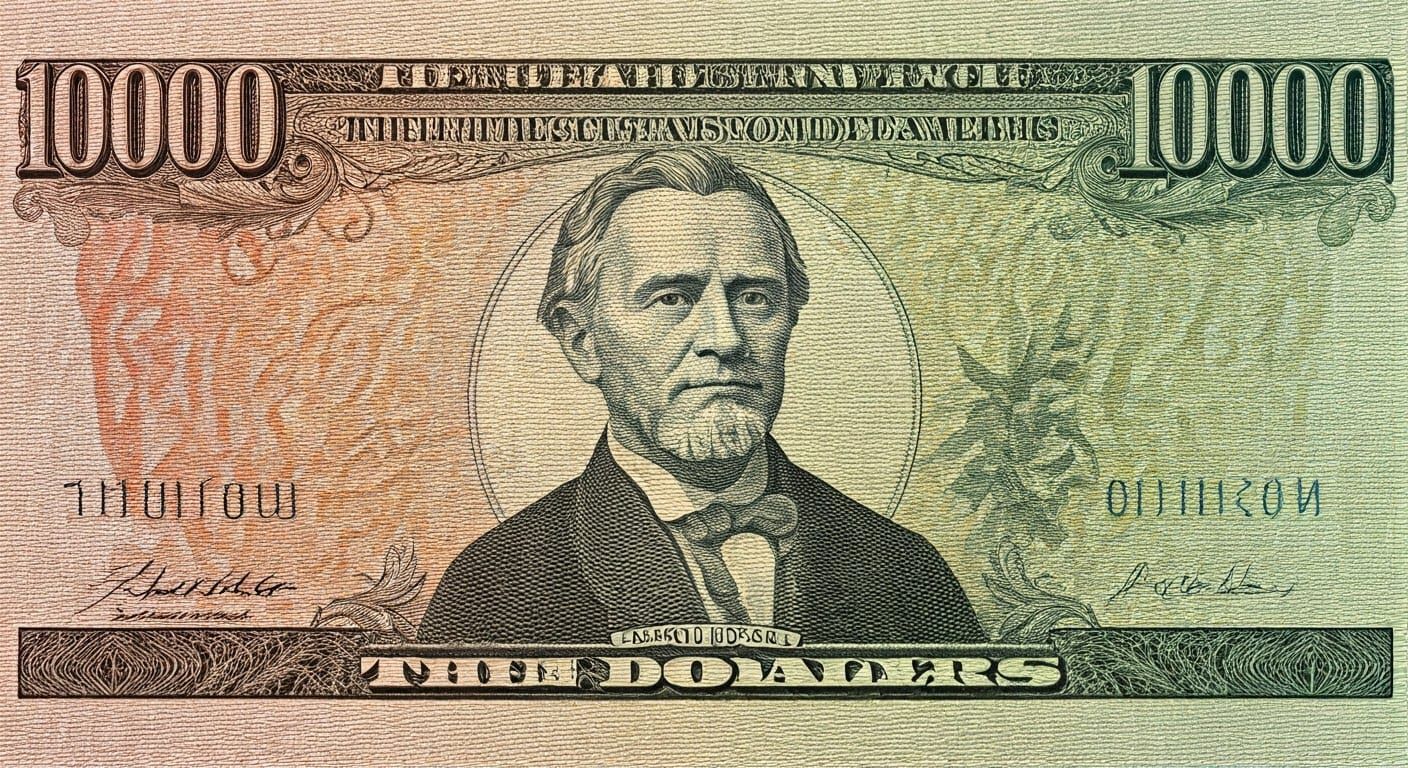 Vibrant $1,000,000 Bill Art Piece in Impressionist Abstract ...