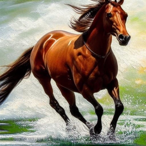 horse AI Generated Artwork NightCafe Creator