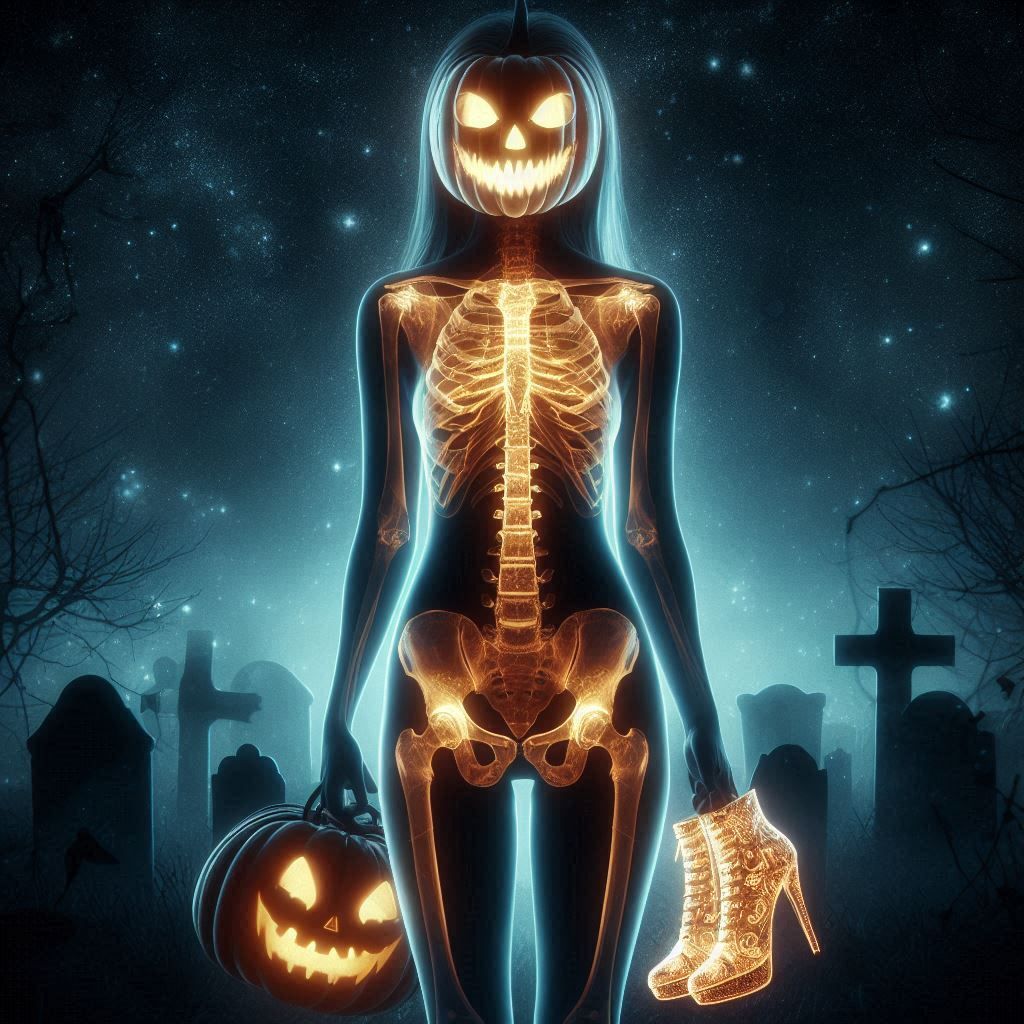 X-rayed shoes and bag