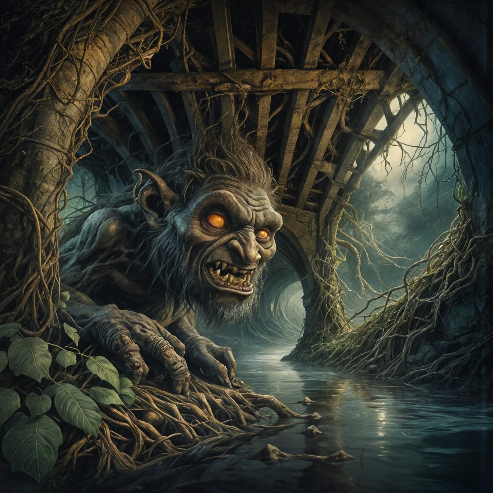 The Bridge Troll  by @MindlessCreations