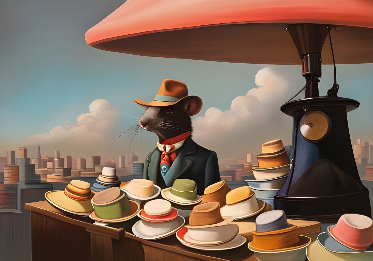 Rat selling hats
