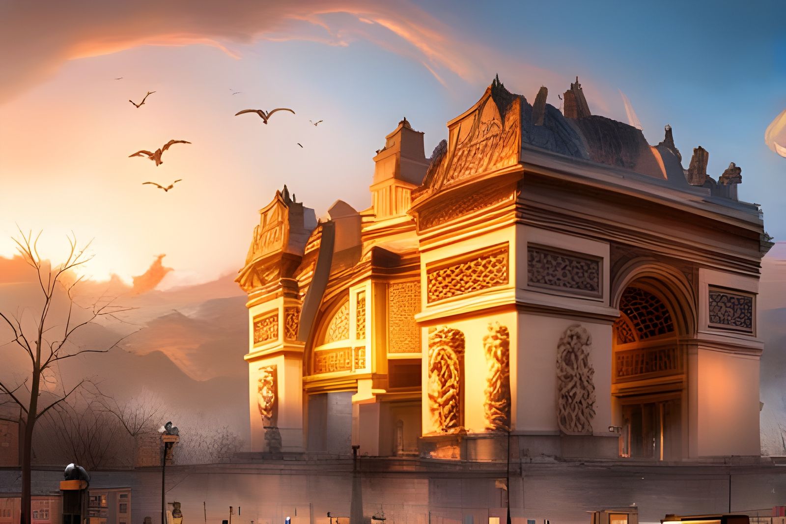 Triumphal arch in strange worlds