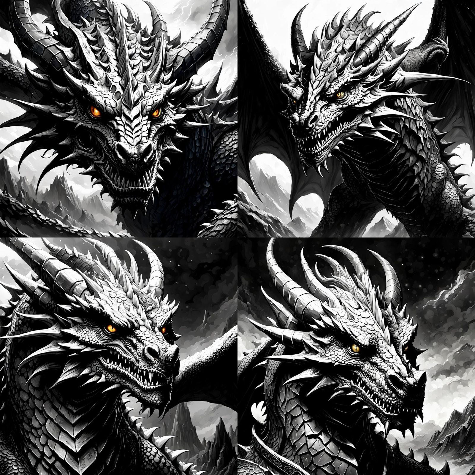 A fantasy dragon, 

head and shoulder 3/4 shot, 

Tolkien, 
...