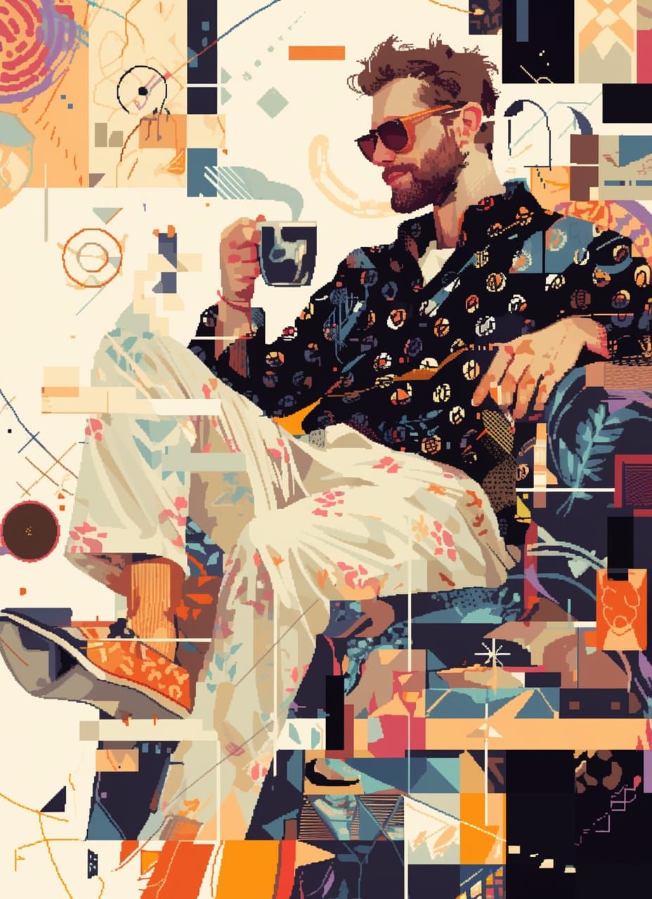 Some Guy Named David - Pixel Collage