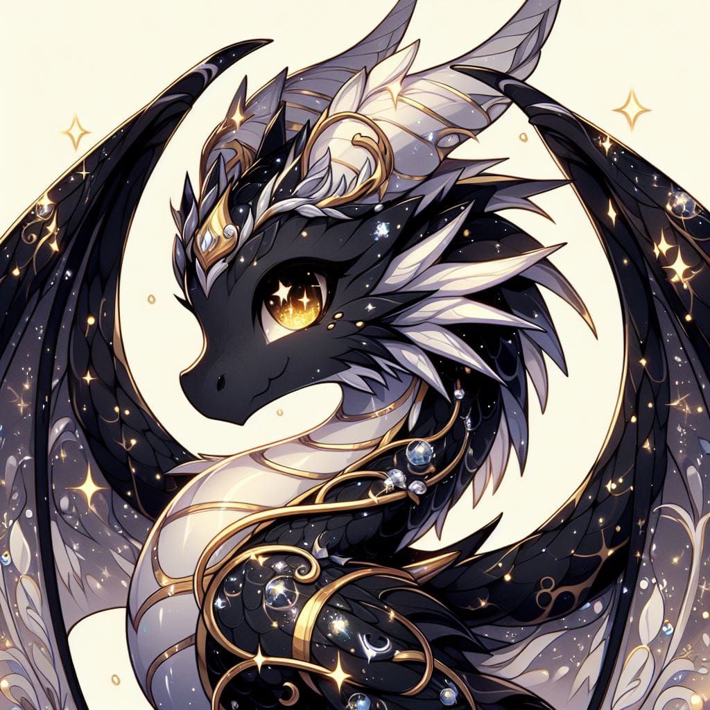 black and gold star vine dragon