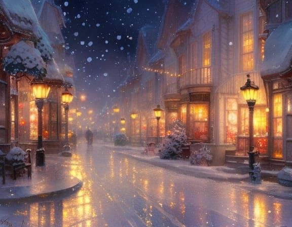 Winter Bokeh Sparkles by Rutkowski in Unreal Engine
