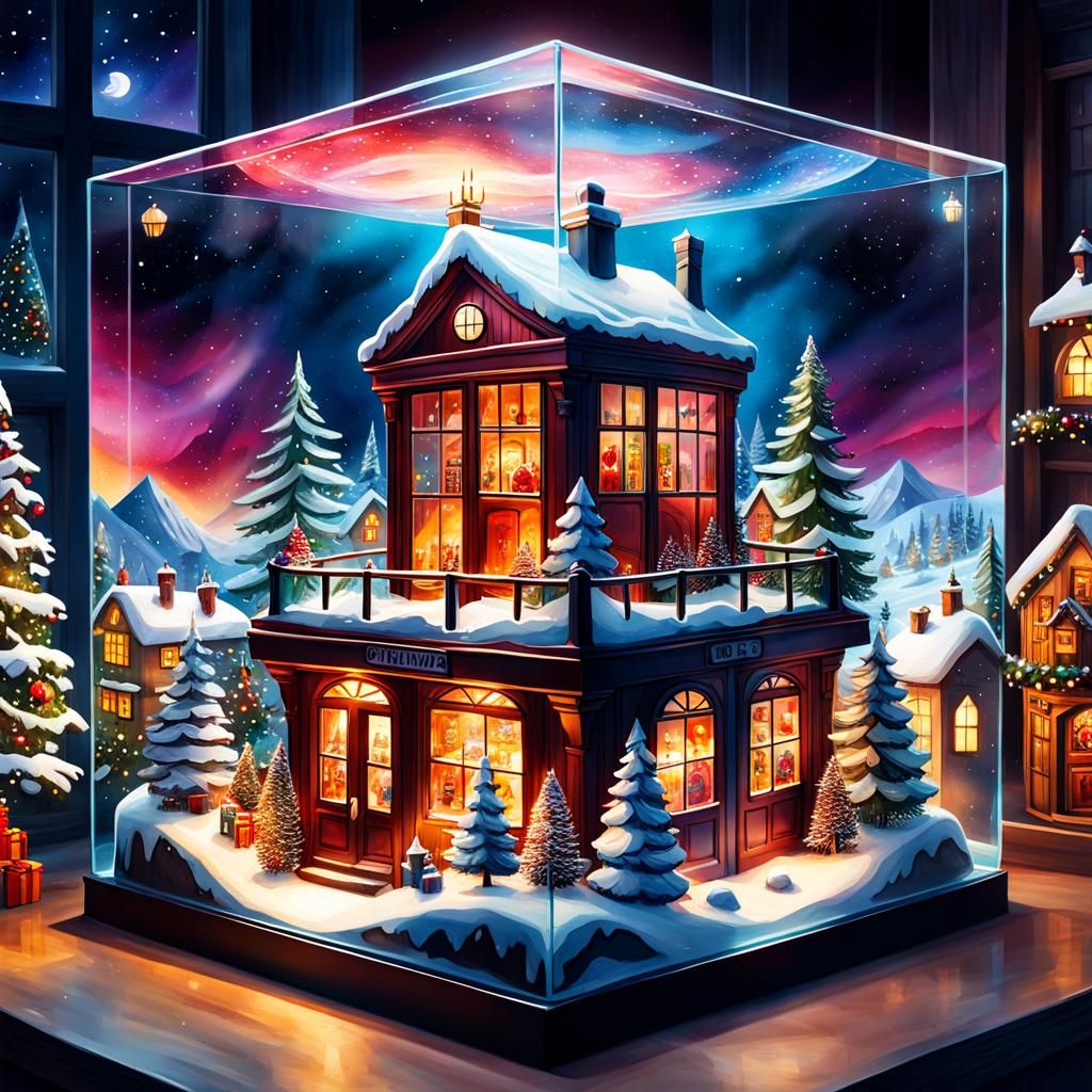 Christmas doll's house
