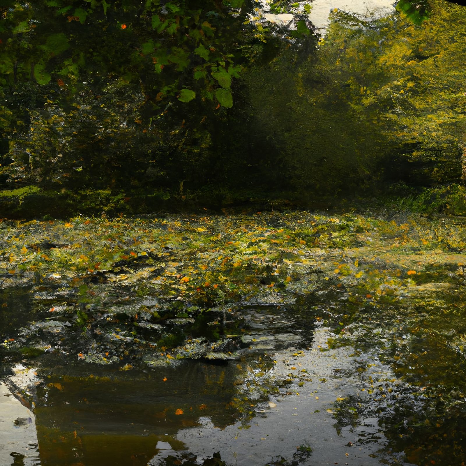 overgrown pond