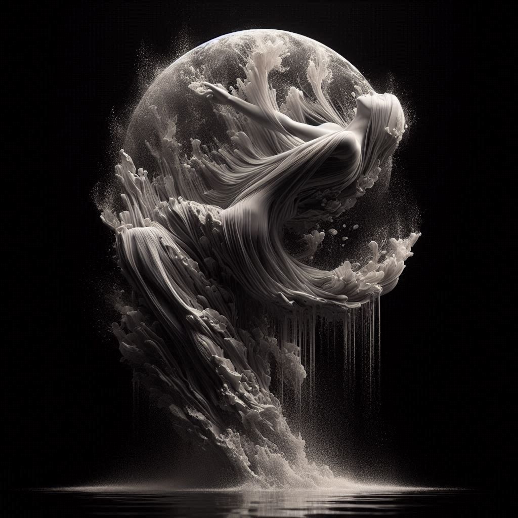 At the birth of the world. Sculpture.