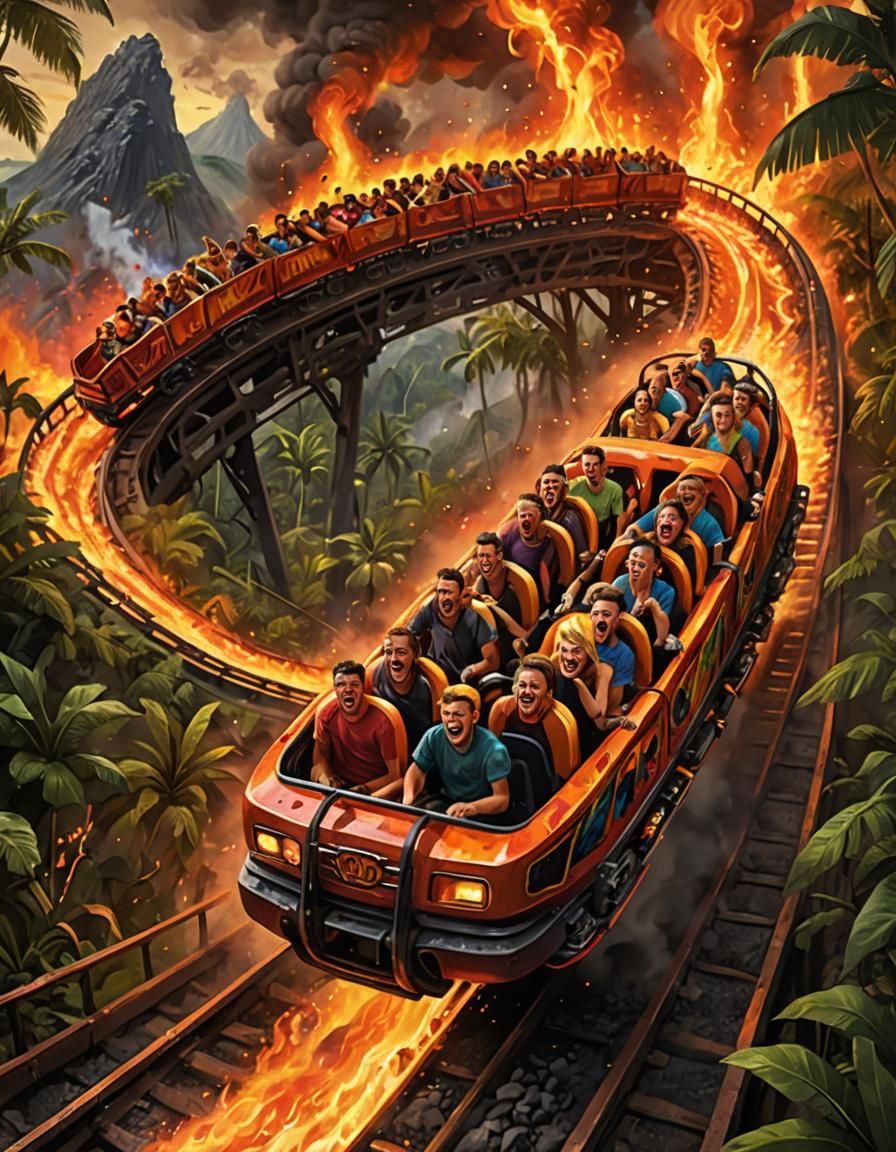 Scream on a roller coaster