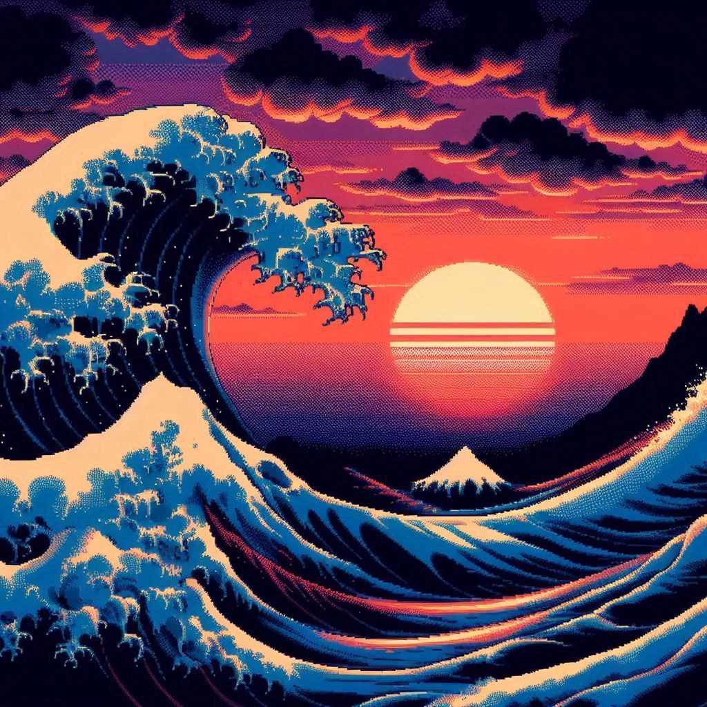 80's The Great Wave Off Kanagawa