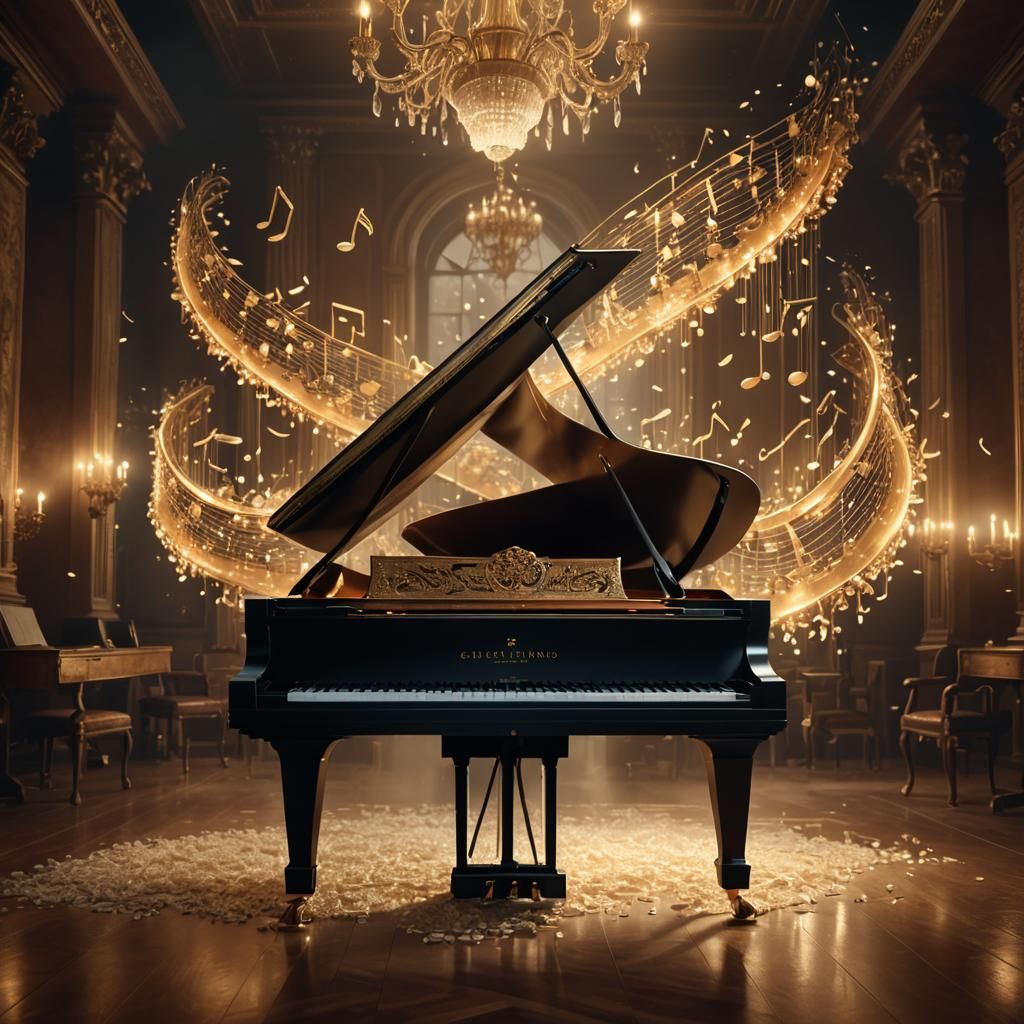 A grand piano  by @SlowlyDying