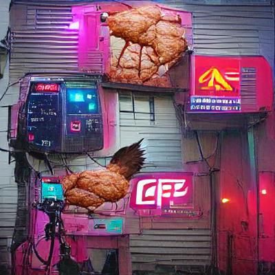 Cyberpunk fried chicken