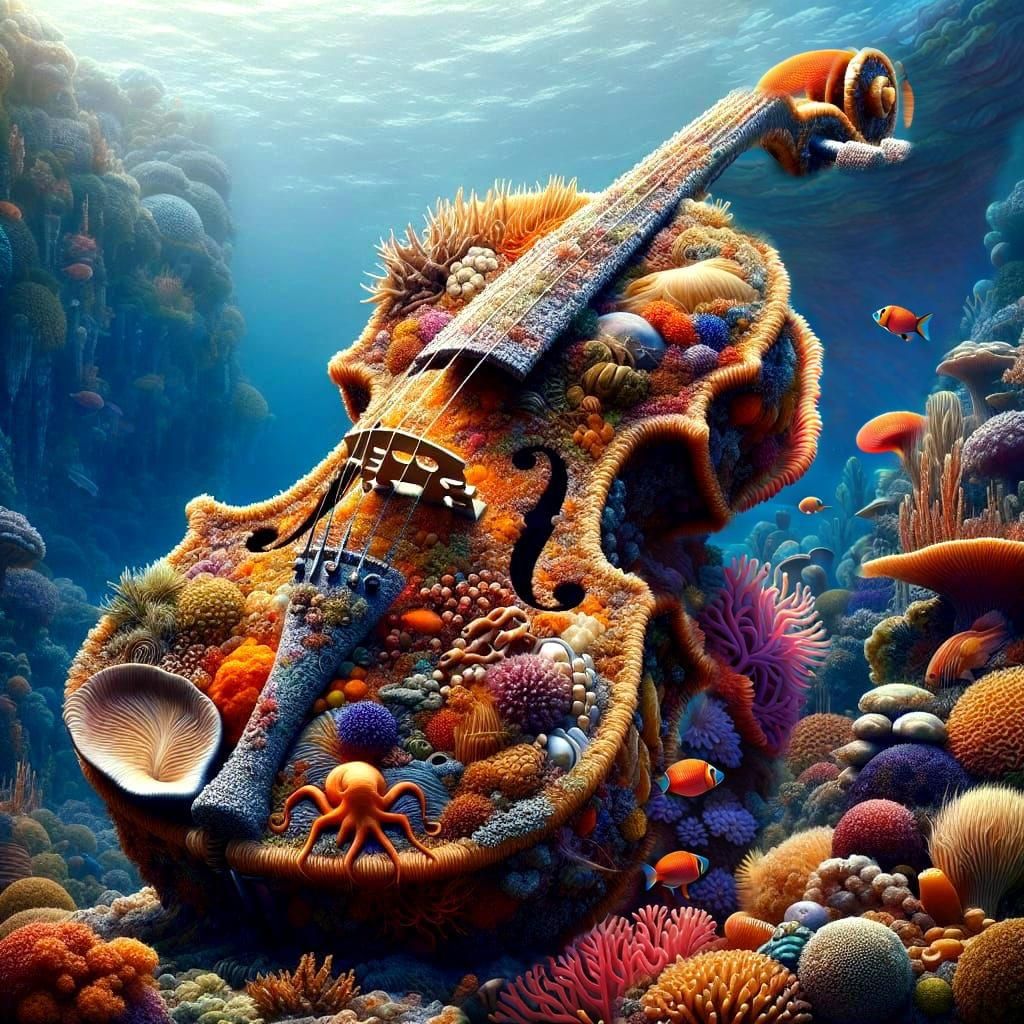 Coral Reef Violin  by @Pax