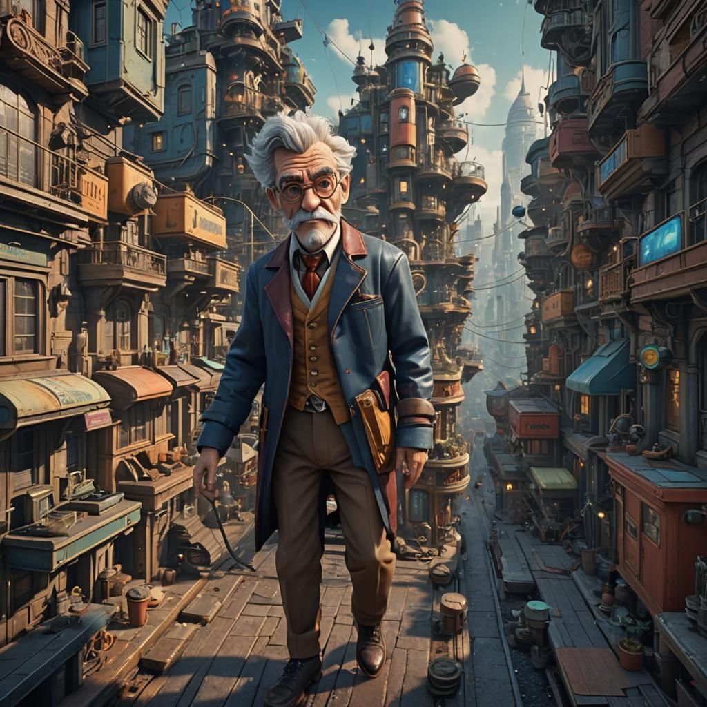 Once upon a time in a futuristic city, Dr. Geppetto, a brill...