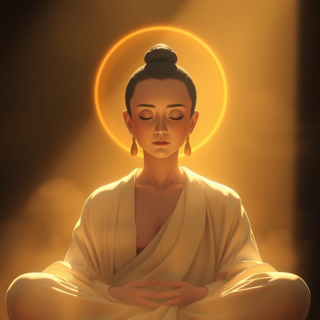 Enlightened Sage in Golden Radiance