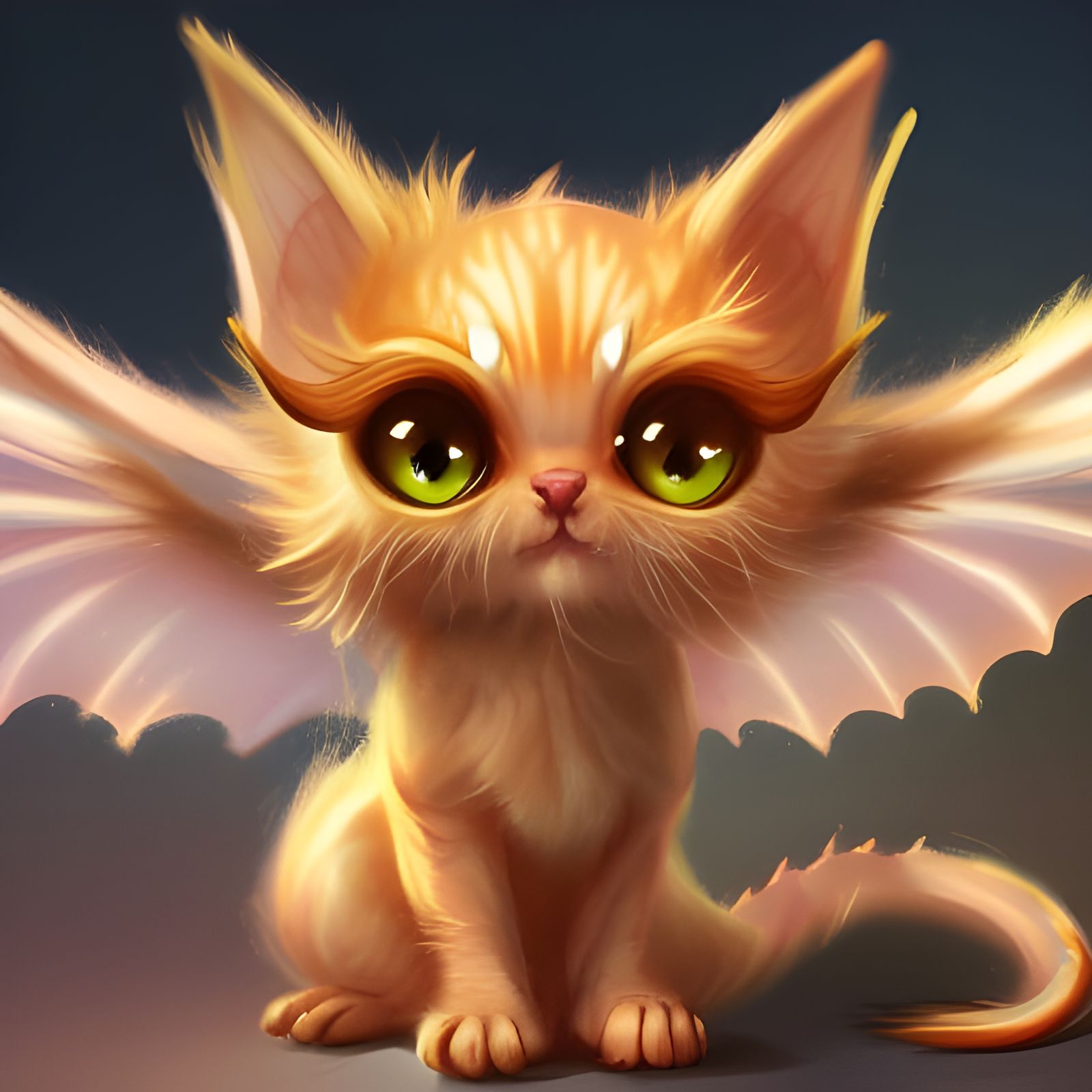 Dragon Kitten 🐾 🐉 - AI Generated Artwork - NightCafe Creator